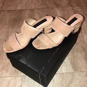 Steve Maddens Nude Strap Sandal/Mules